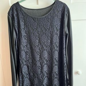 Black lace tunic size 2X